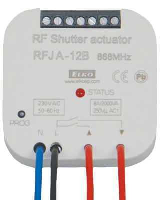 Приемник (радиоуправляемый регулятор роллет) RFJA-12B
