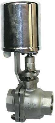 Кран шаровой регулирующий с электроприводом, для пара AR-GH100-4