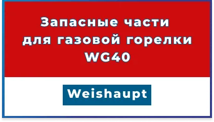 Запасные части для газовой горелки Weishaupt WG40: полный ассортимент